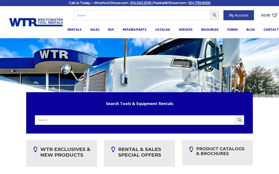 Westchester Tool Rental website