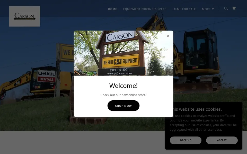 Carson Rental & Supply, LLC website