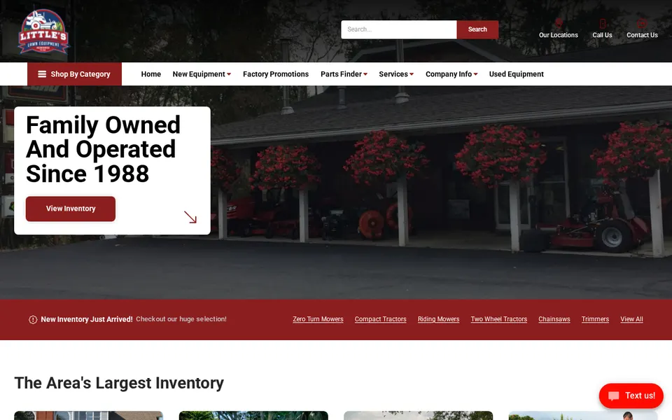 Little's Lawn Equipment, Inc. website