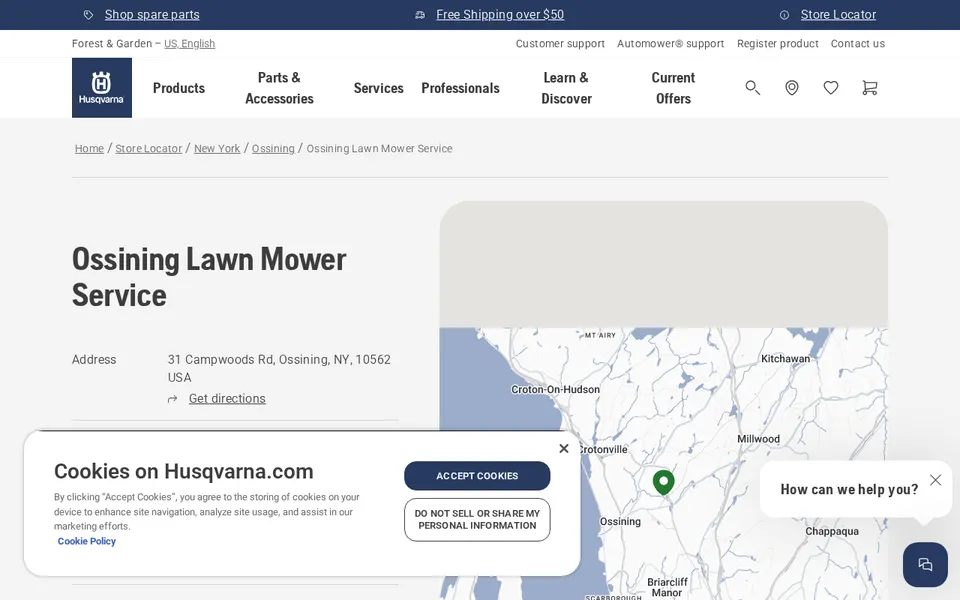 Ossining Lawn Mower Service website