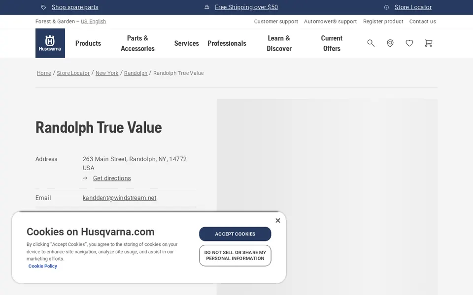 Randolph True Value website