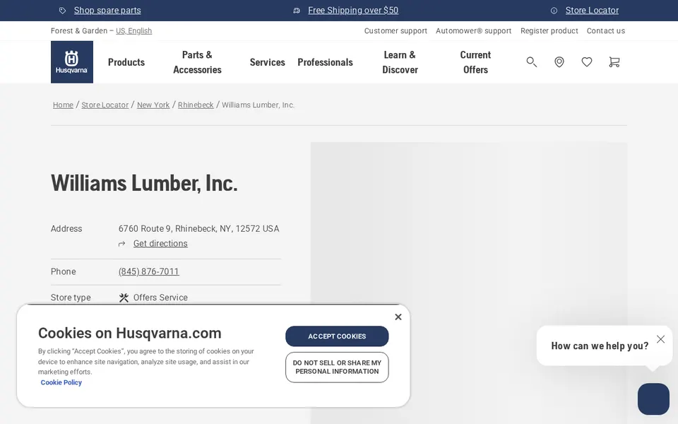 Williams Lumber, Inc. website
