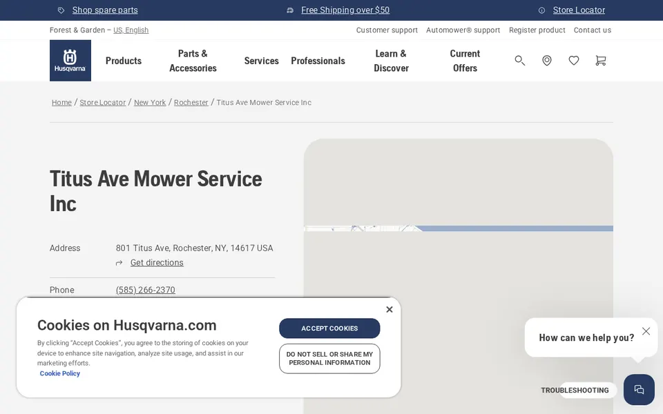 Titus Ave Mower Service Inc website