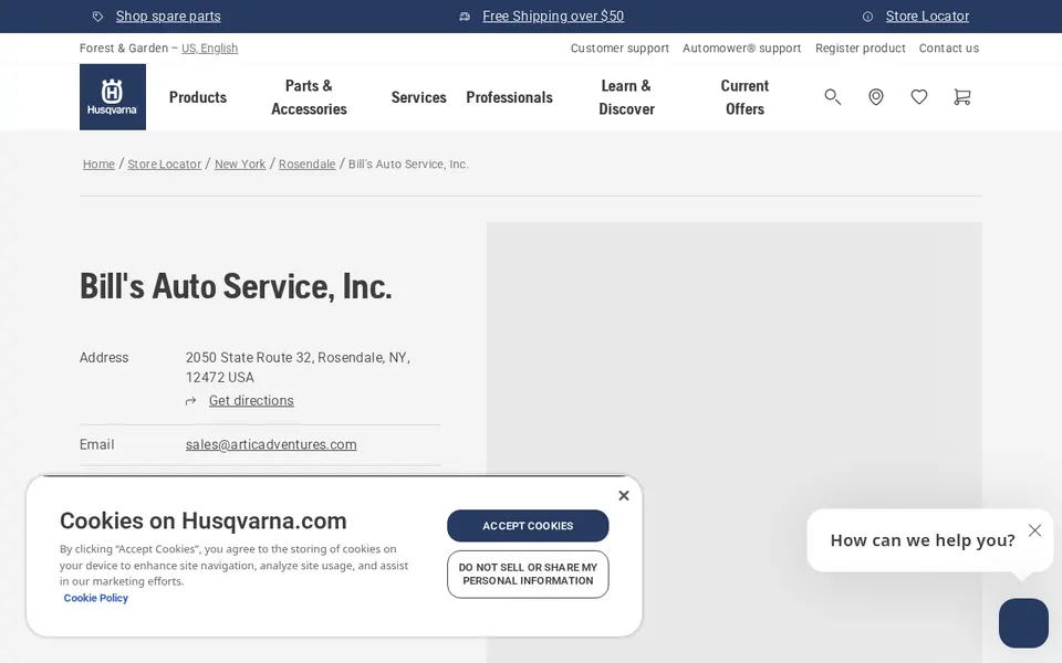 Bill's Auto Service, Inc. website