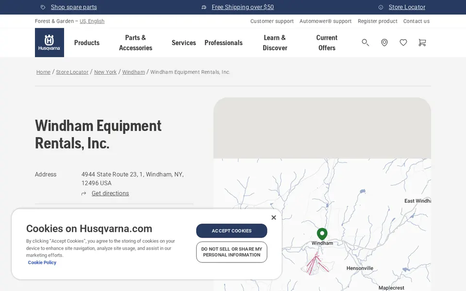 Windham Equipment Rentals, Inc. website