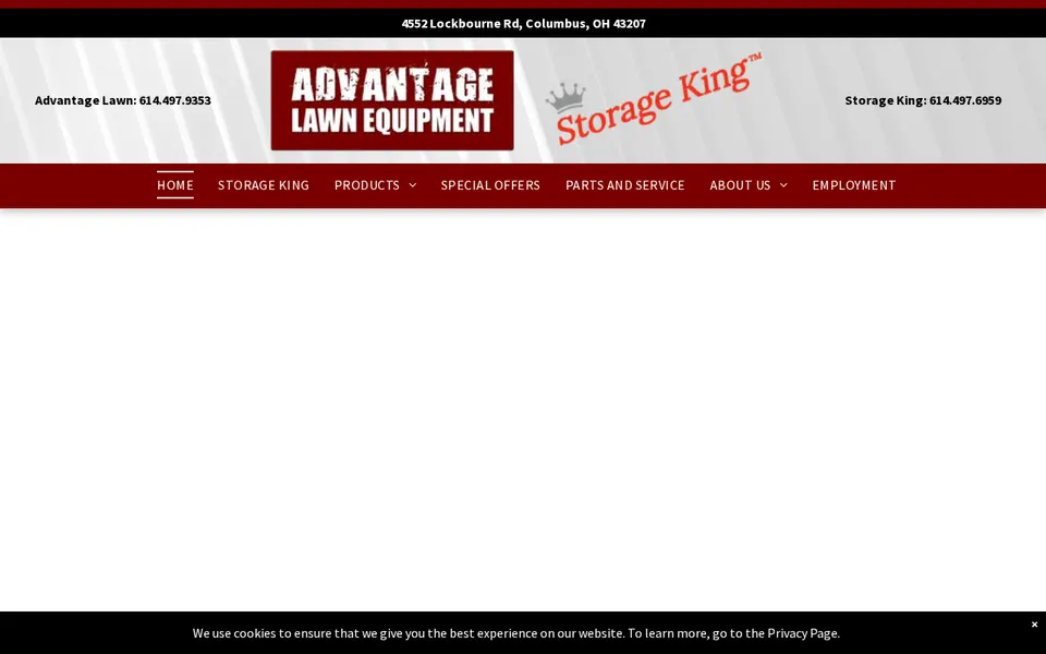 Advantage Lawn Equipment website