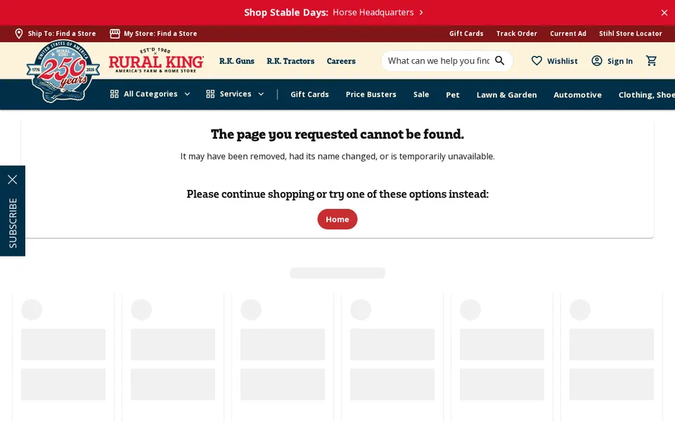 Rural King Supply, Inc. website