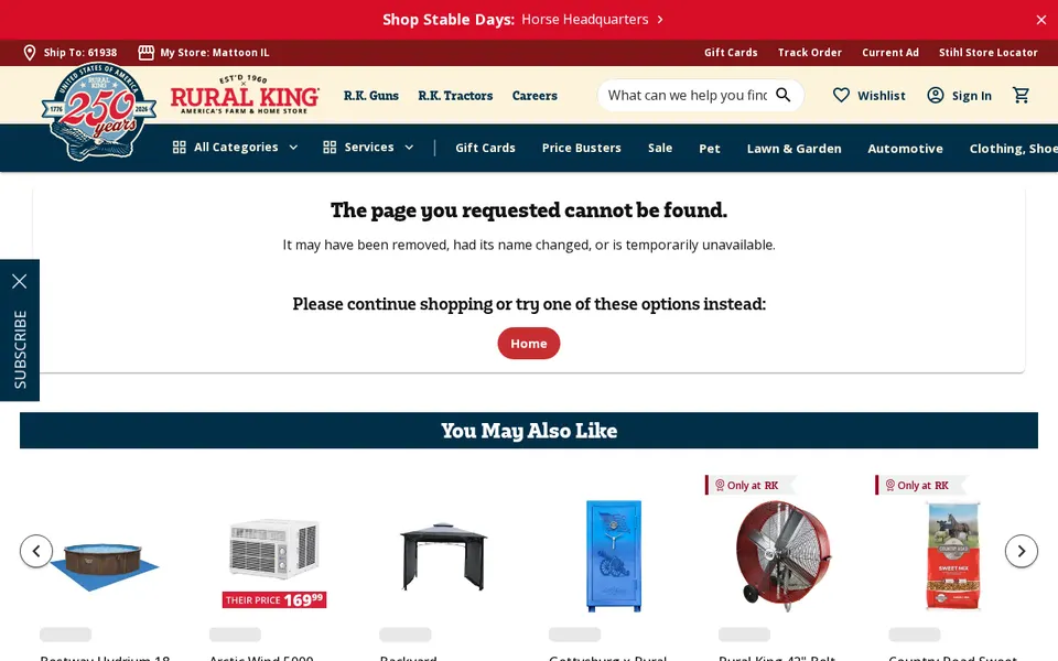 Rural King Supply, Inc. website