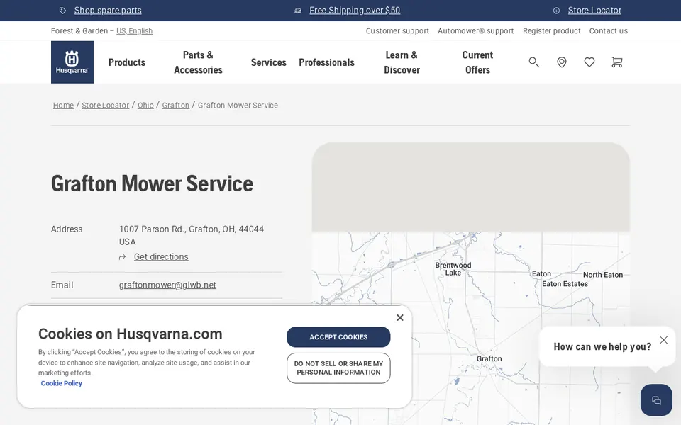 Grafton Mower Service website