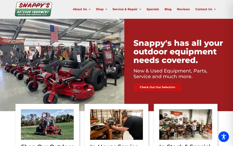 Snappy's Outdoor Equipment Sales & website