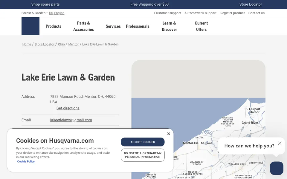 Lake Erie Lawn & Garden website