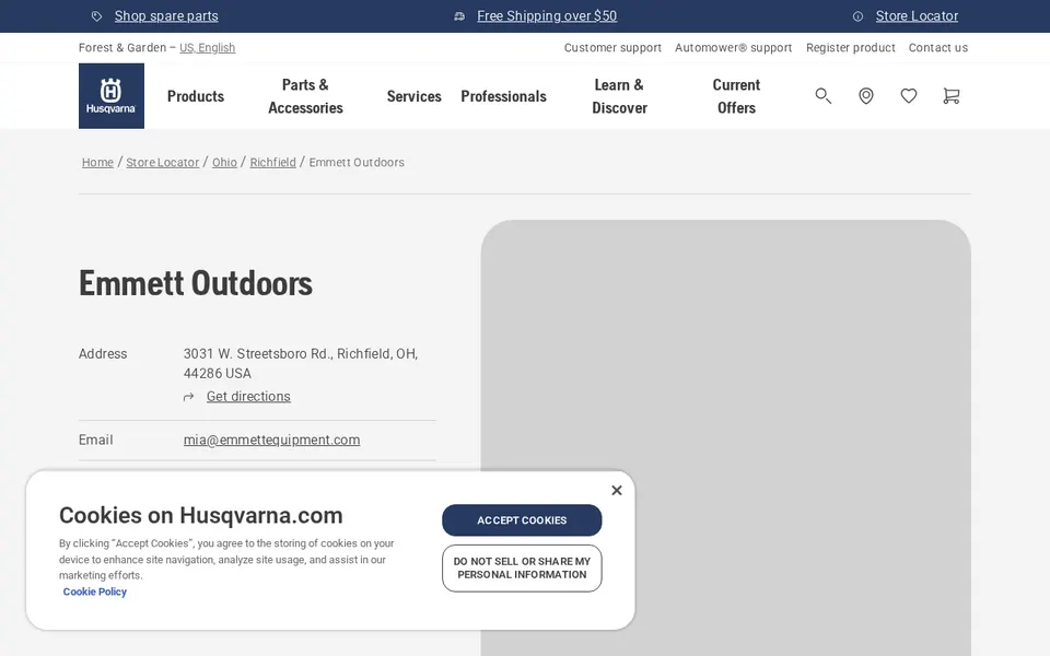 Emmett Outdoors website