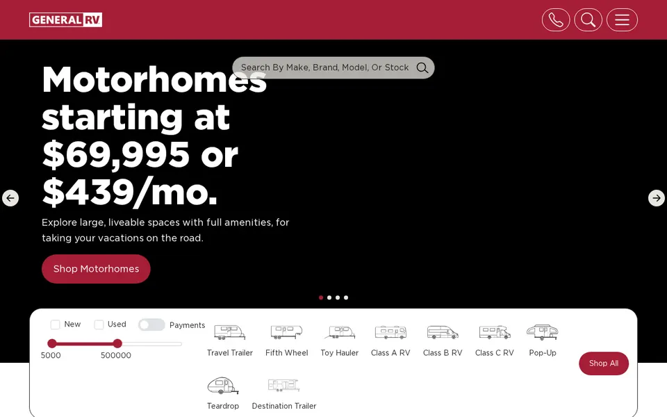 General RV Center website