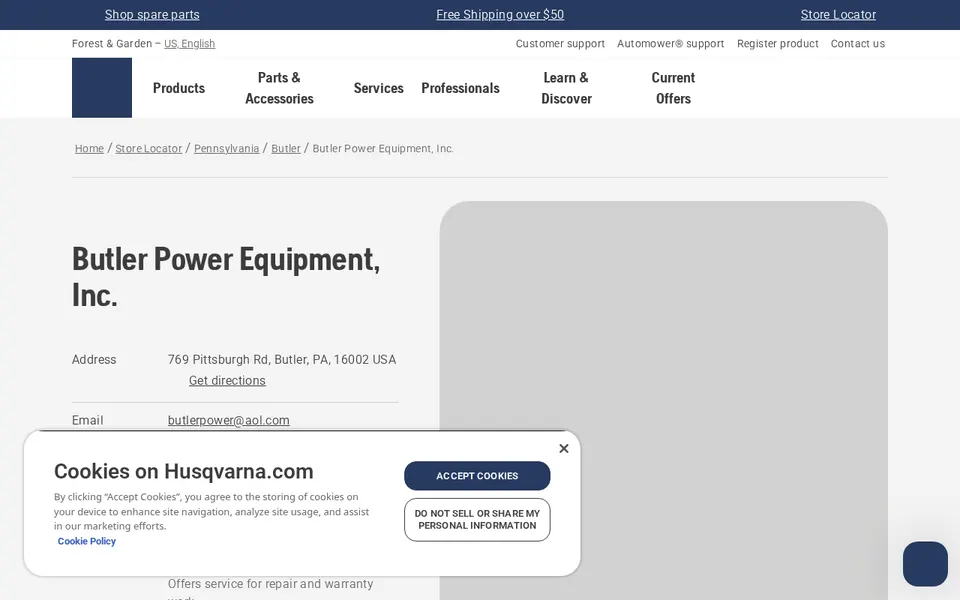 Butler Power Equipment, Inc. website
