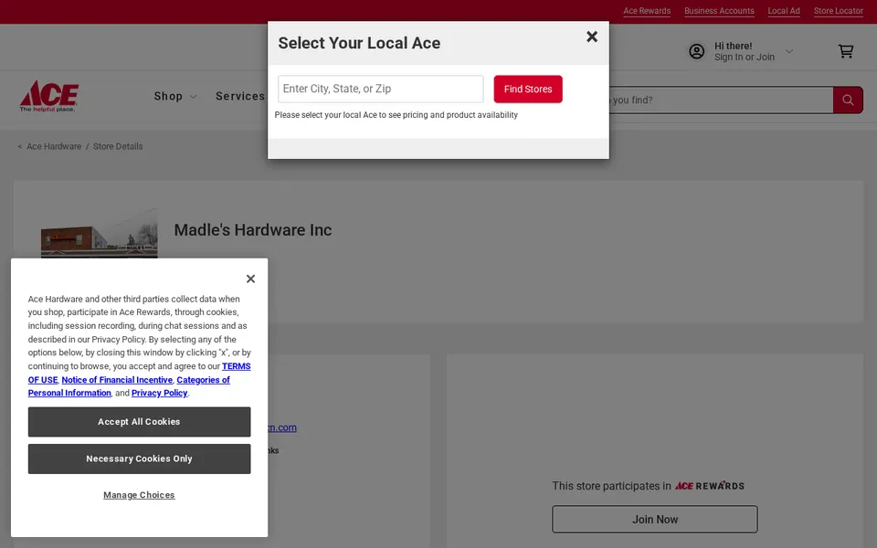 Madle's Hardware website