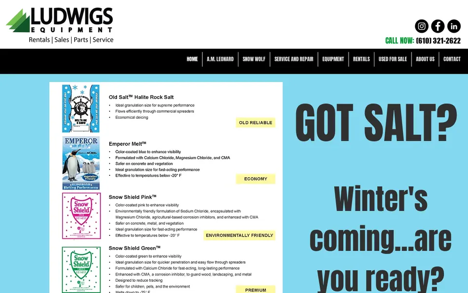 Ludwig's Equipment, LLC website