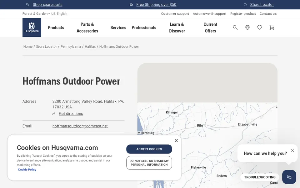 Hoffmans Outdoor Power website