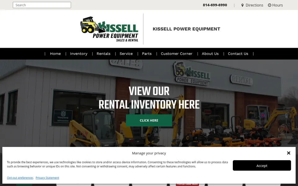 Kissell Power Equipment LLC website