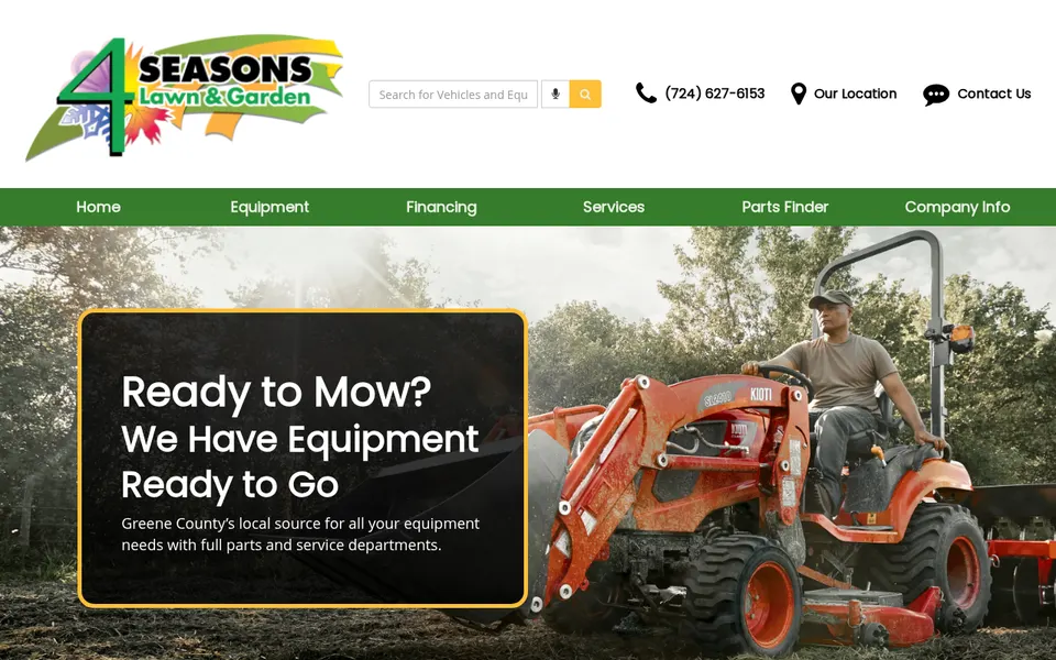 4 Seasons Lawn & Garden Inc. website