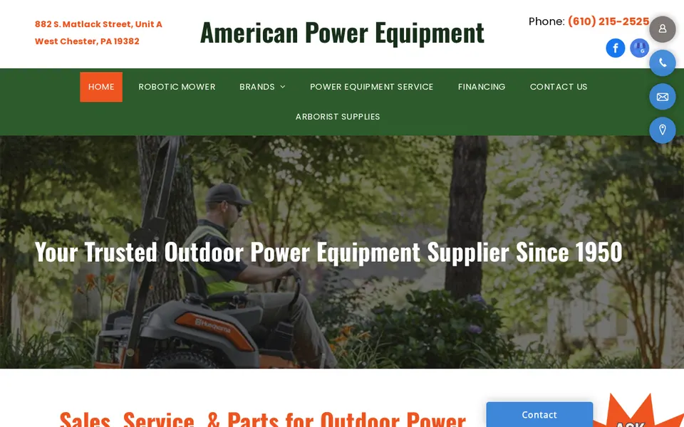 American Power Equipment website