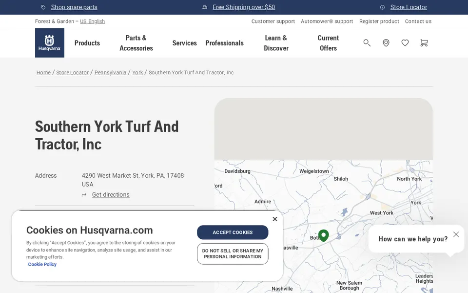 Southern York Turf And Tractor, Inc website