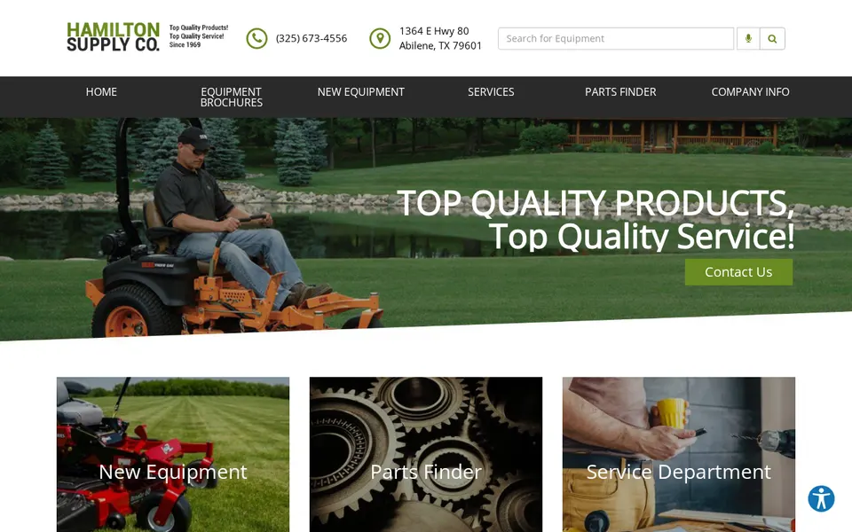 Hamilton Supply Co website