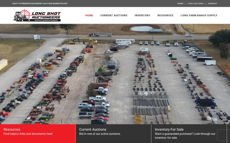 Long Shot Auctioneers LLC website
