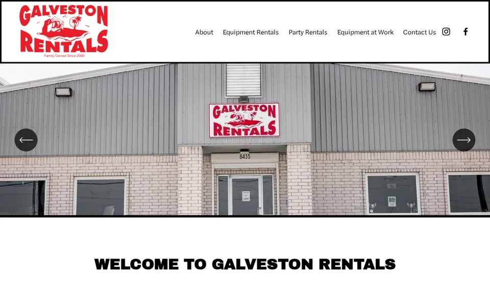 Galveston Rentals website