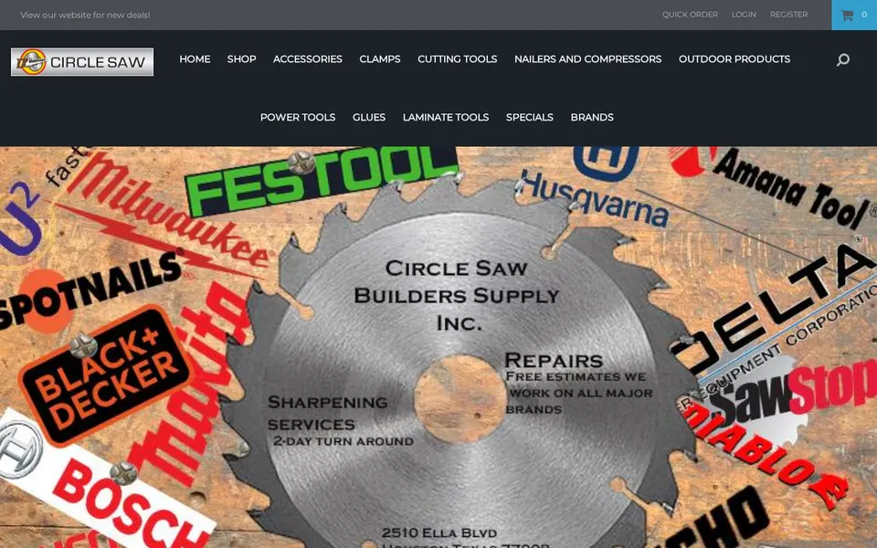 Circle Saw Builders Supply website