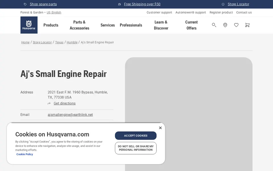Aj's Small Engine Repair website