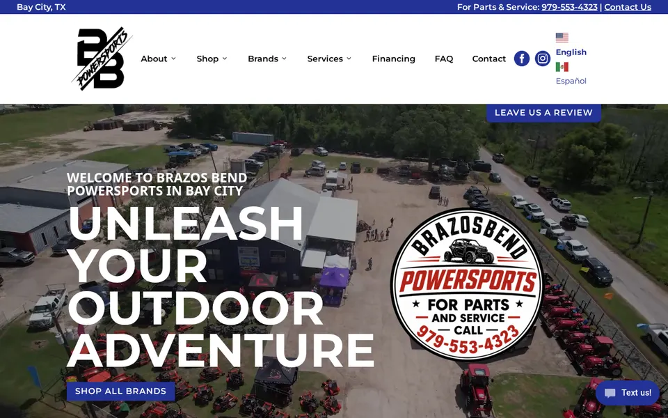 Brazos Bend Powersports website