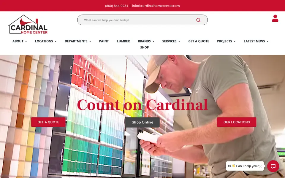 Cardinal Home Center website
