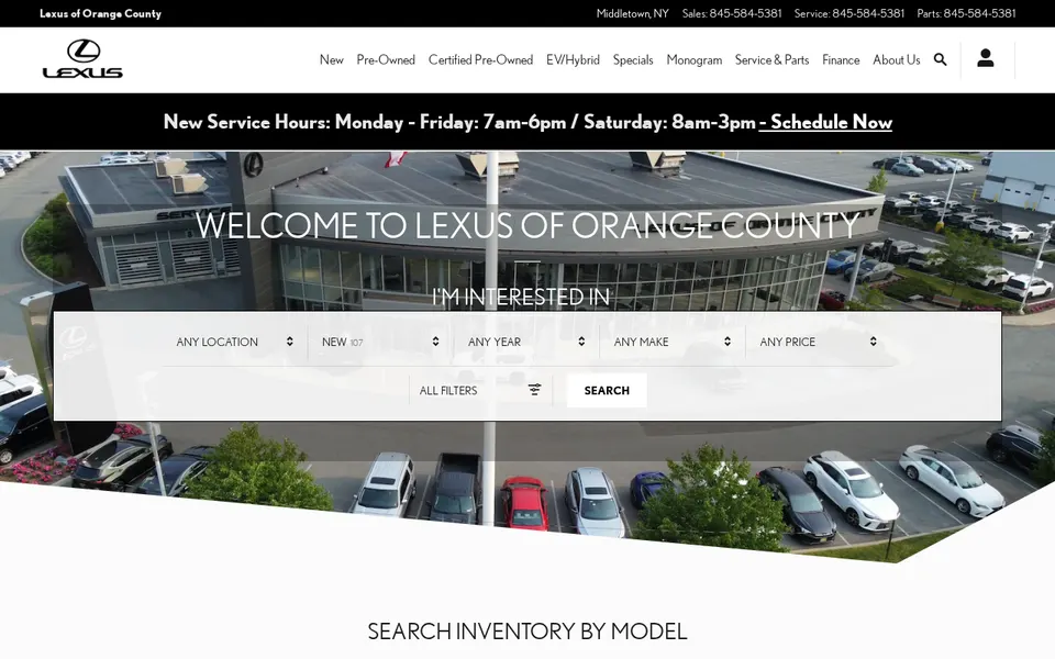 Lexus of Orange County website