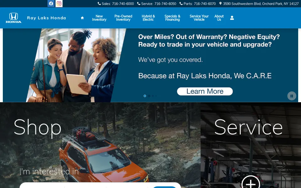 Ray Laks Honda website