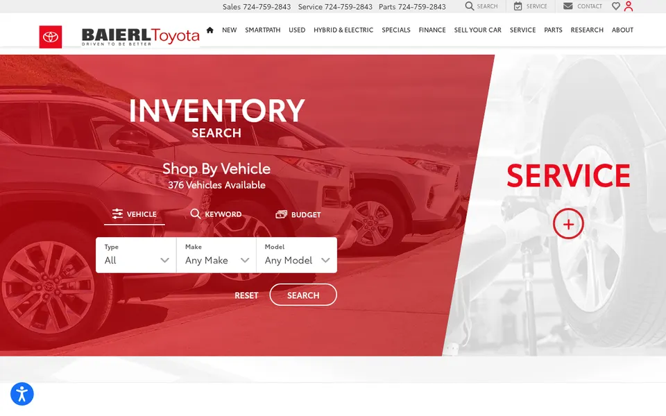 Baierl Toyota website