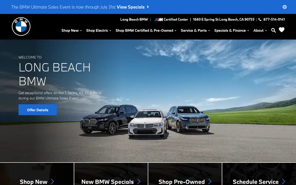 Long Beach BMW website