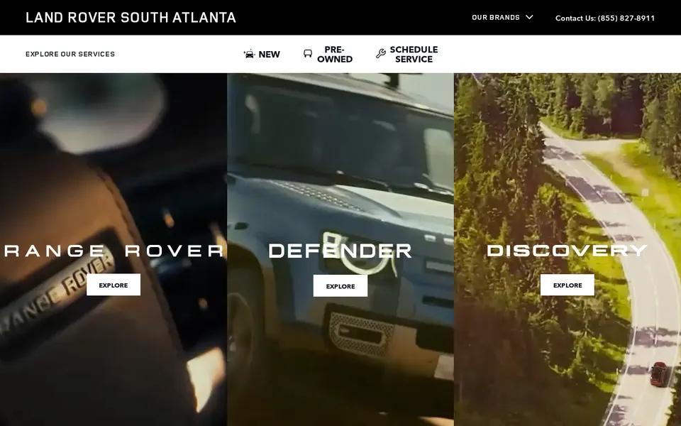 Land Rover South Atlanta website