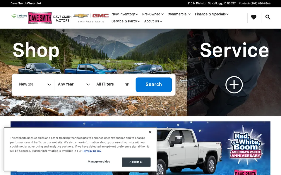 Dave Smith Chevrolet GMC website