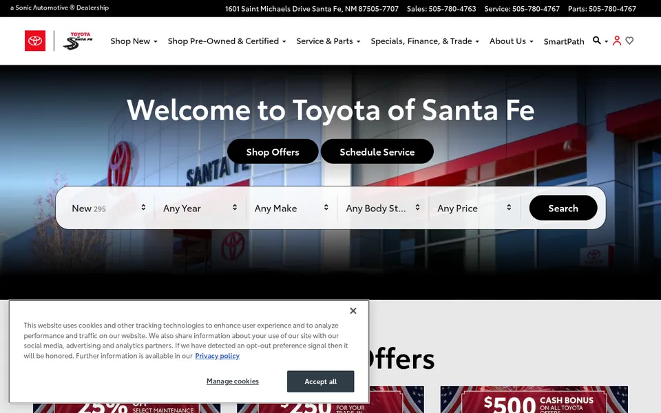 Toyota of Santa Fe website