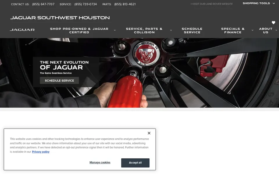 Jaguar Southwest Houston website