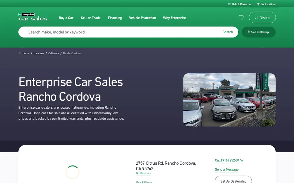 Enterprise Car Sales Rancho Cordova website