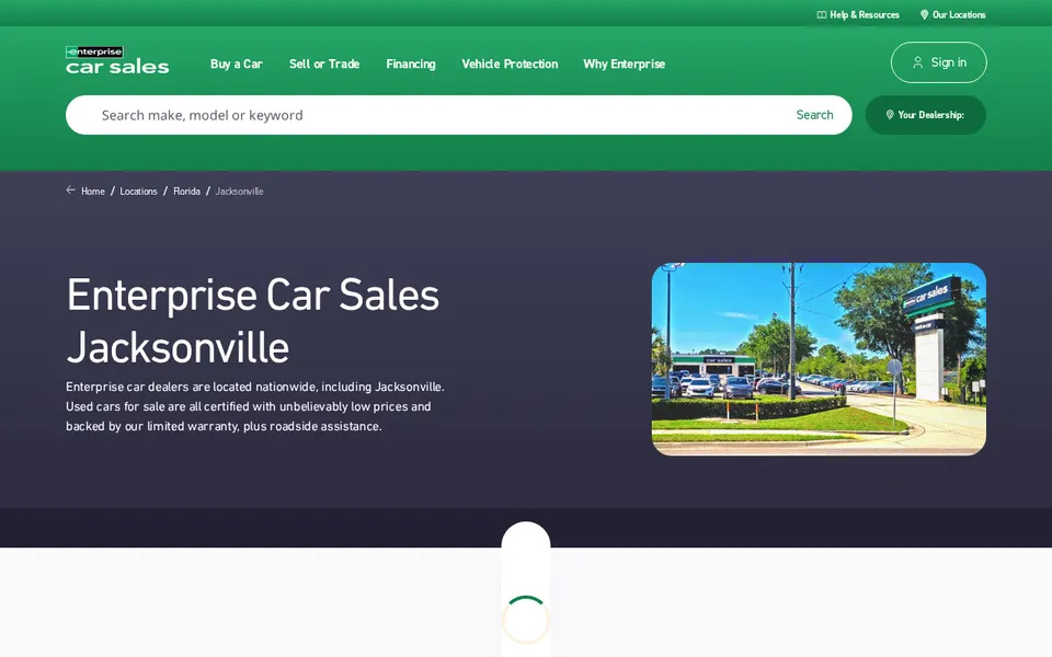 Enterprise Car Sales Jacksonville website