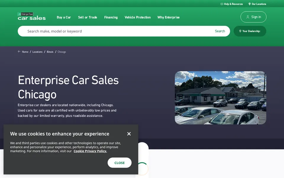 Enterprise Car Sales Chicago website