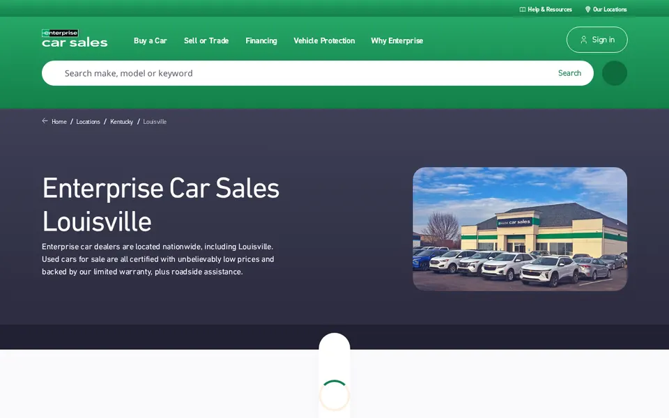 Enterprise Car Sales Louisville website