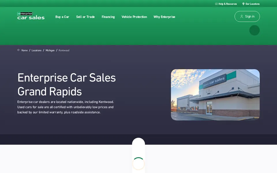 Enterprise Car Sales Grand Rapids website