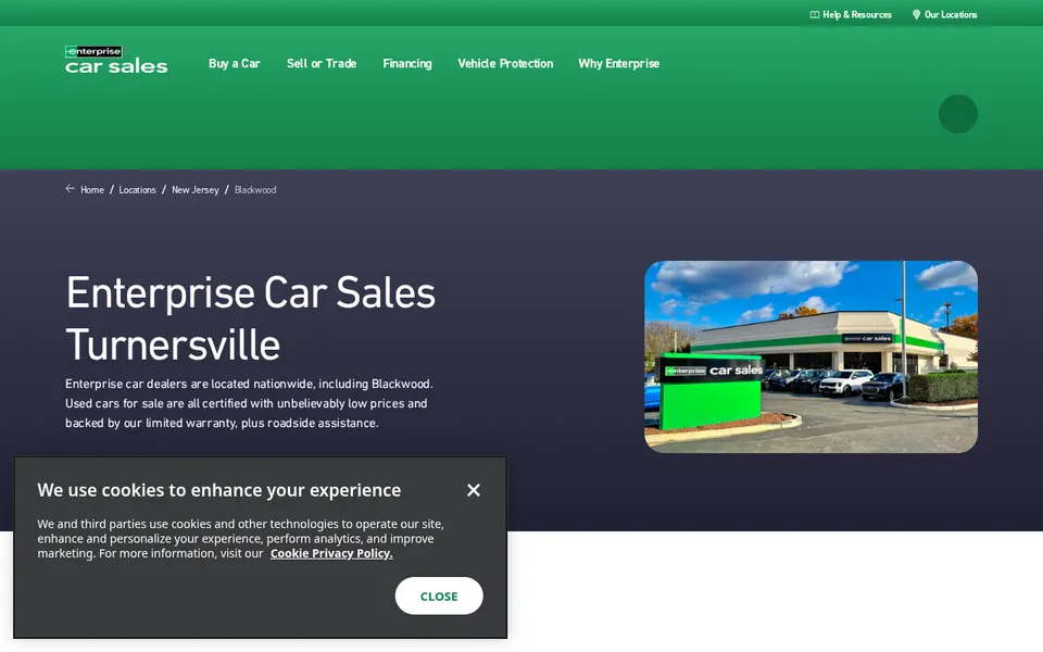 Enterprise Car Sales Turnersville website