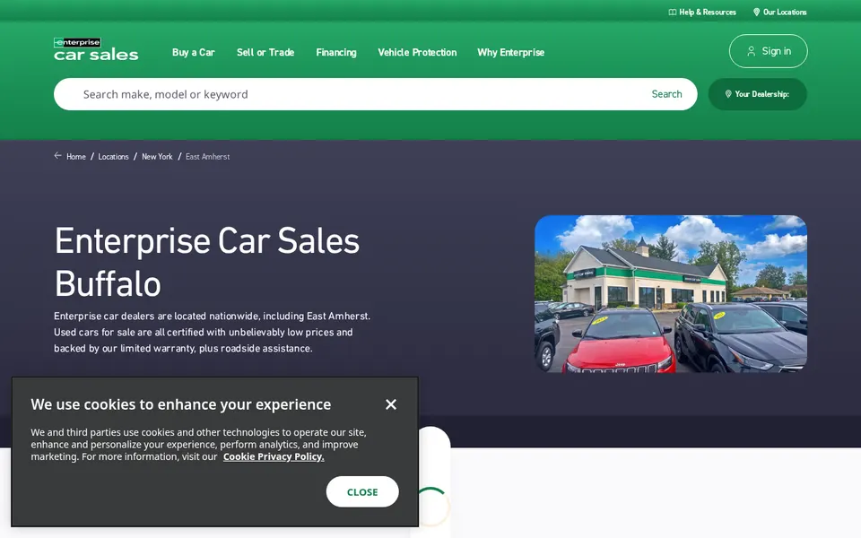 Enterprise Car Sales Buffalo website