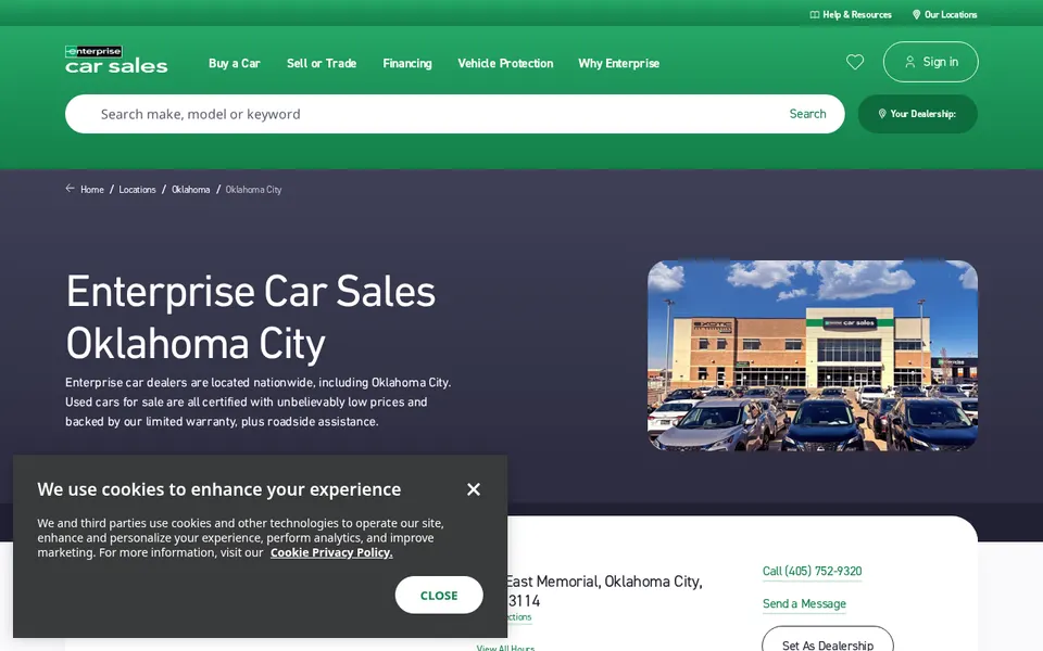 Enterprise Car Sales Oklahoma City website