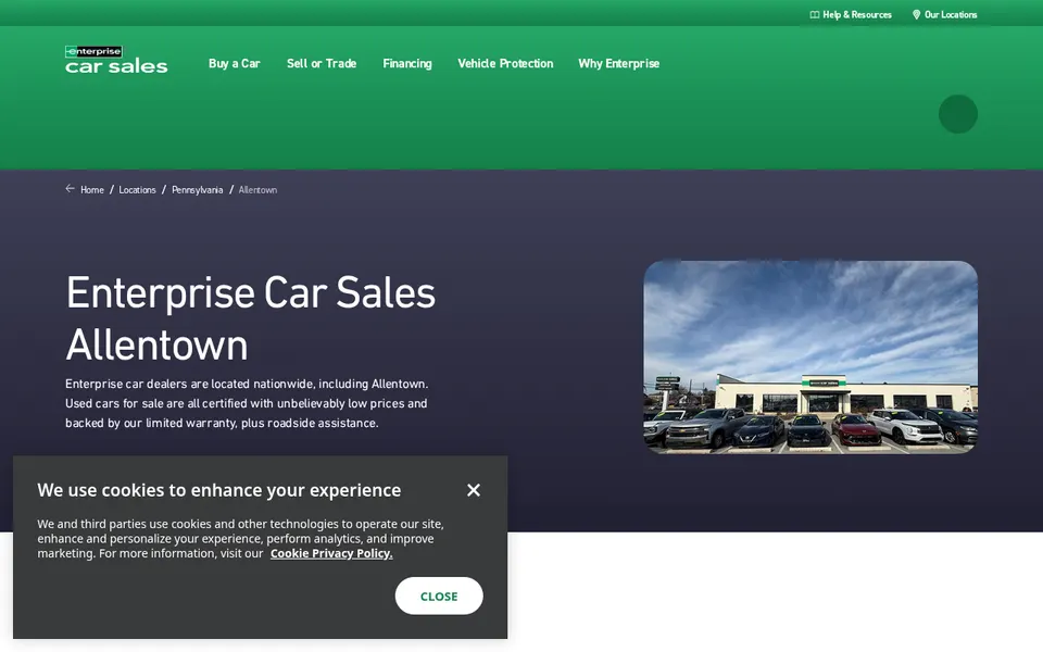 Enterprise Car Sales Allentown website