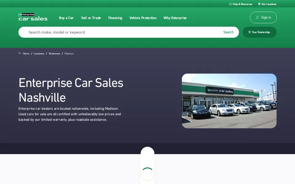 Enterprise Car Sales Madison website